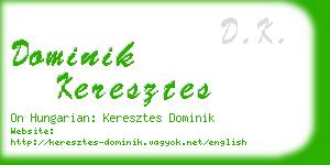 dominik keresztes business card